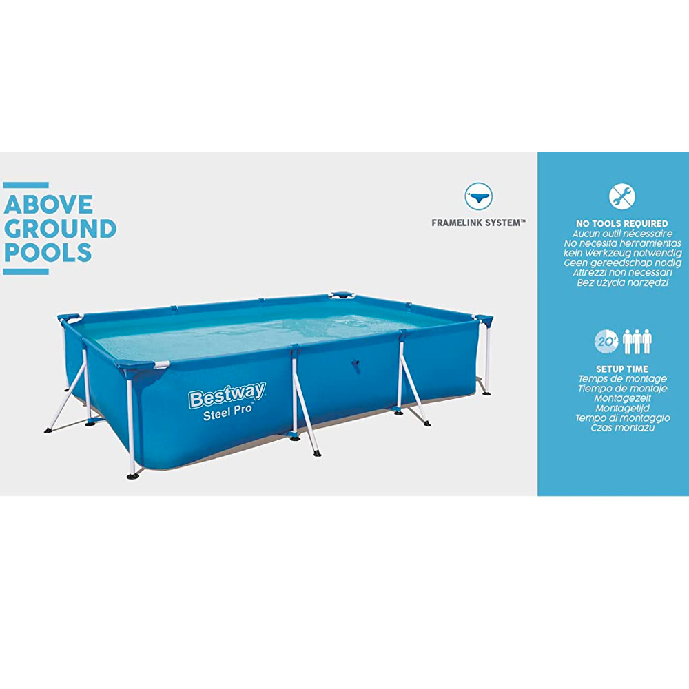 Piscina fuori terra rettangolare bestway 56404, 300x201x66 cm da esterno